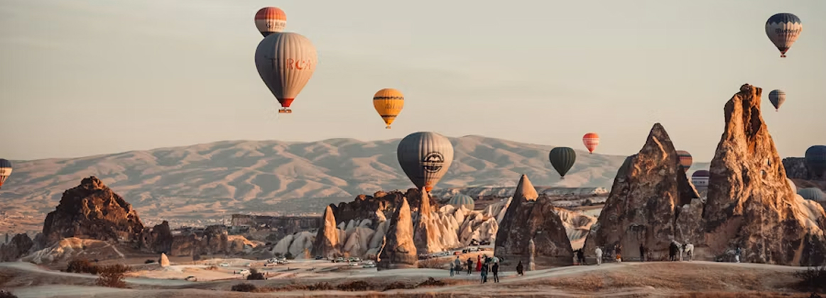 Hot air balloons over Cappadocia